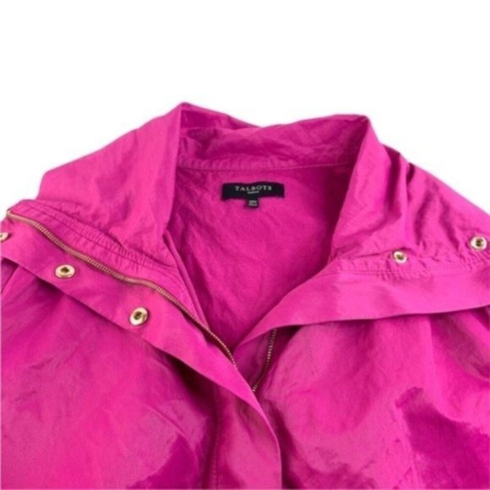 Talbots Fuschia Metallic Zip Front Jacket - Picture 2 of 6